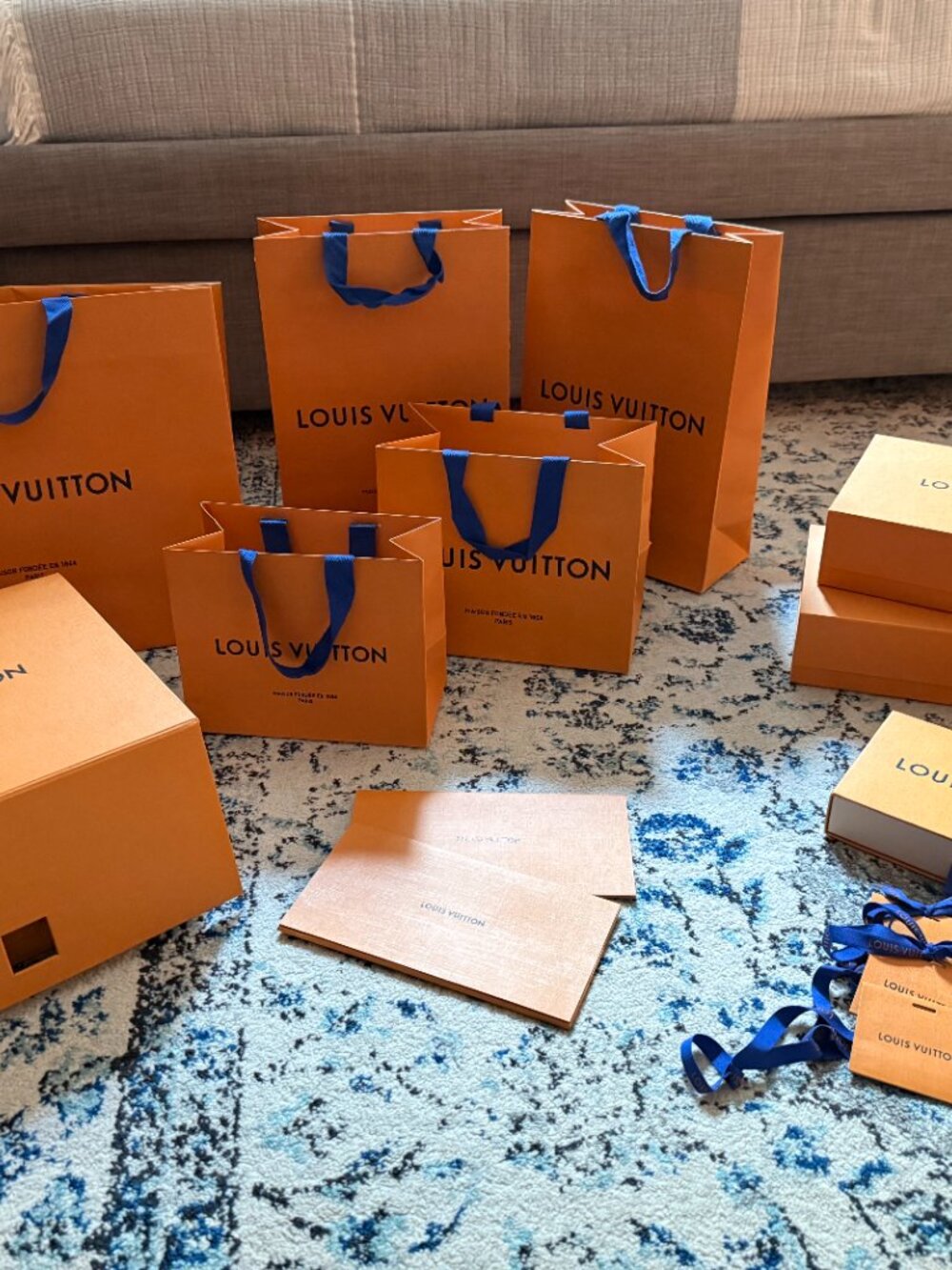 Authentic Louis Vuitton Packaging Collection | 5 Shopping Bags, 5 Boxes, and mor